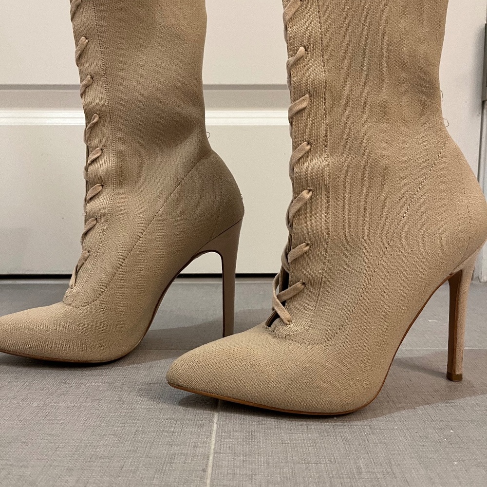 Aldo brand, Beige Fabric Boots